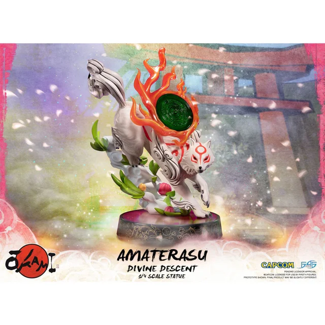 First 4 Figures - Okami Amaterasu Divine Descent Statuette en Résine Figurine