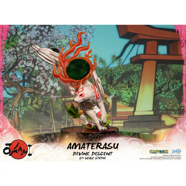 First 4 Figures - Okami Amaterasu Divine Descent Statuette en Résine Figurine