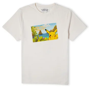 T-shirt Pokémon Pikachu Exploring The Alola Region Unisexe - Crème