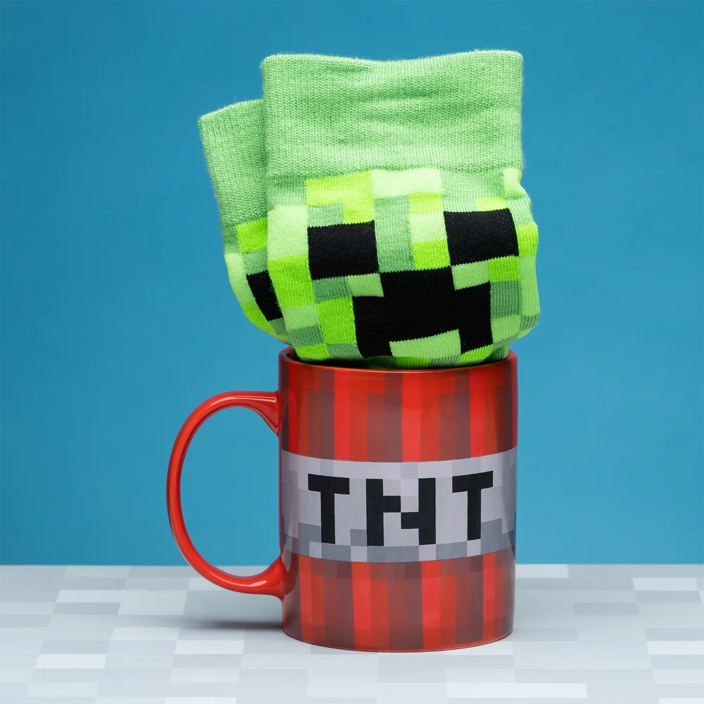 Minecraft Ceramic Mug and Socks Set Image 1