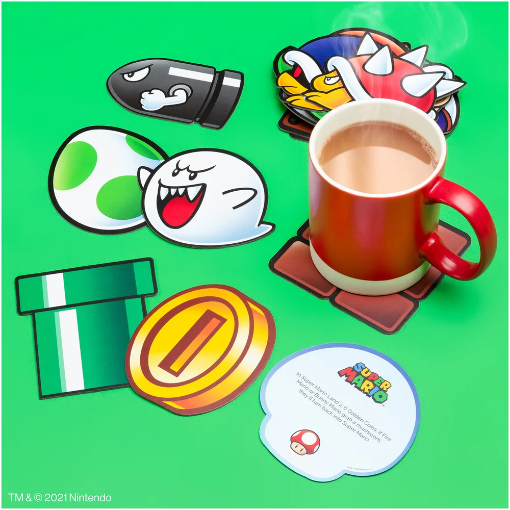 Super Mario Fun Fact Coasters Image 1