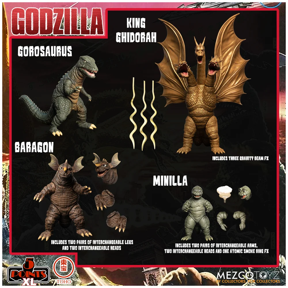 Mezco Godzilla : Destroy All Monsters Round Two 5 Points XL Coffret Deluxe Image 1