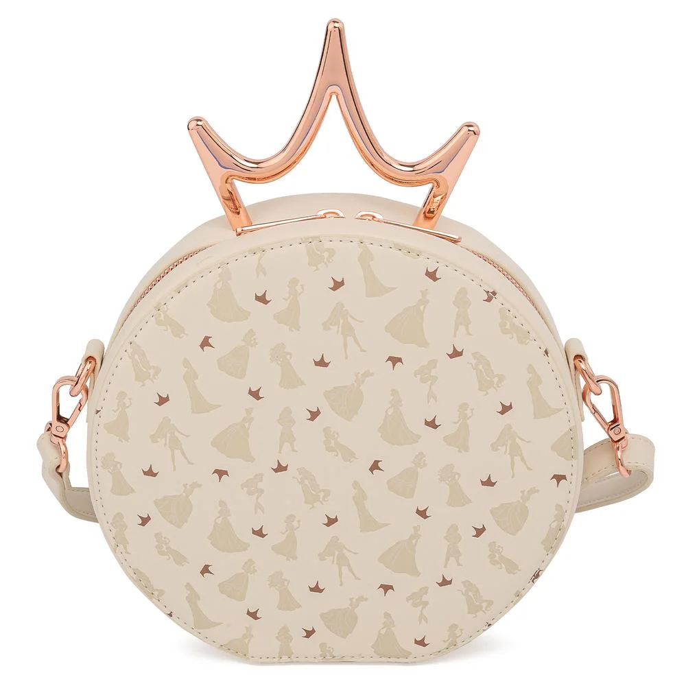 Loungefly Disney Ultimate Princess Metal Crown Cross Body Bag Image 1