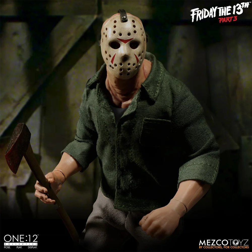 Mezco Figurine de collection Jason Voorhees échelle 1:12 Meurtres en 3 dimensions Image 1
