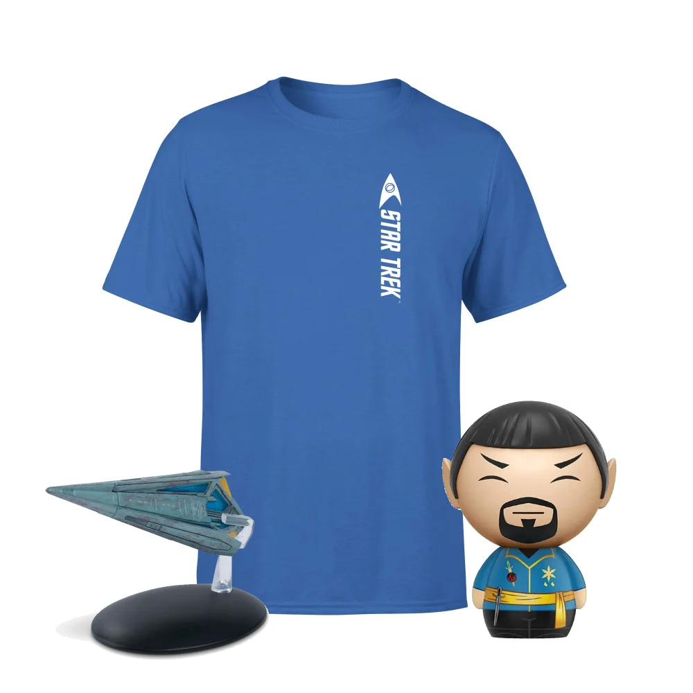 Lot Star Trek : T-Shirt + Figurine Spok & Vaisseau Spatial - S Image 1