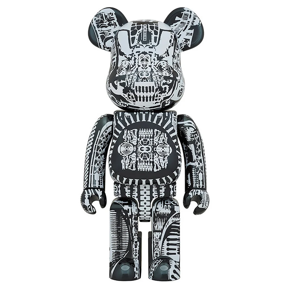 Medicom Bearbrick 1000% H.R. Giger Black Figure Image 1