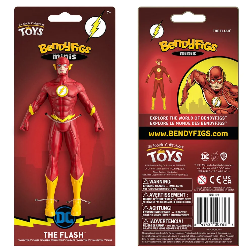 Noble Collection DC Comics Flash Mini Bendyfig 5.5 Inches Image 1