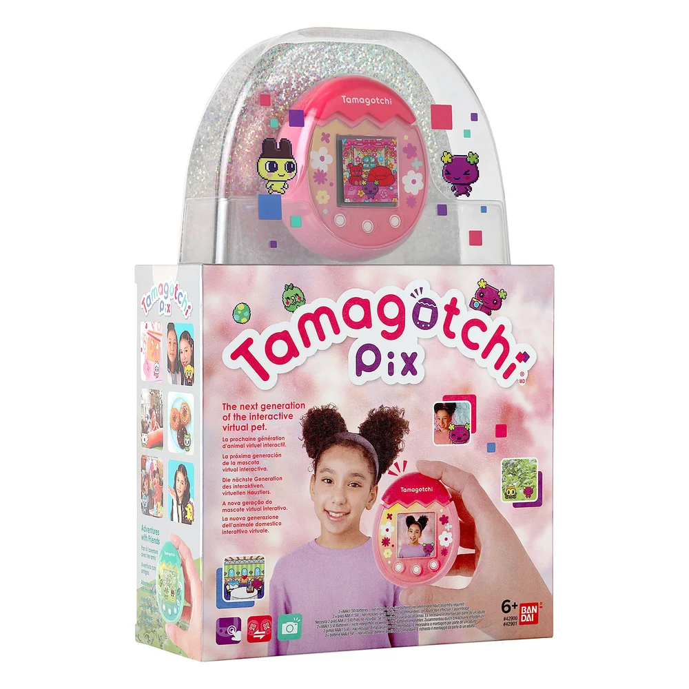 Tamagotchi Pix Animal virtuel et appareil photo rose Bandai Image 1