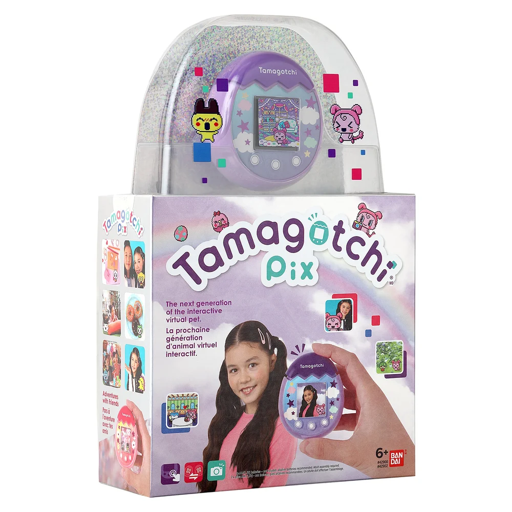 Tamagotchi Pix Animal virtuel et appareil photo violet Bandai Image 1