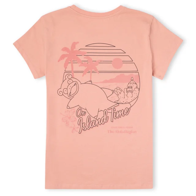 Pokémon Slowpoke On Island Time Women's T-Shirt - Dusty Pink