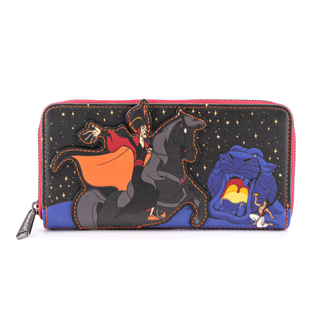 Loungefly Disney Aladdin Jafar Villains Scene Zip Around Wallet Image 1