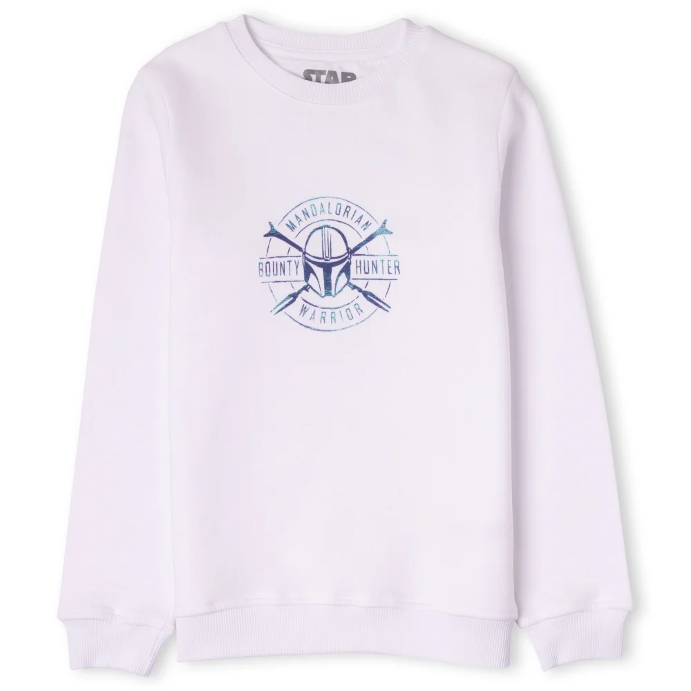 Star Wars The Mandalorian Bounty Hunter Warrior Kids' Sweatshirt - White - 3-4 ans Image 1