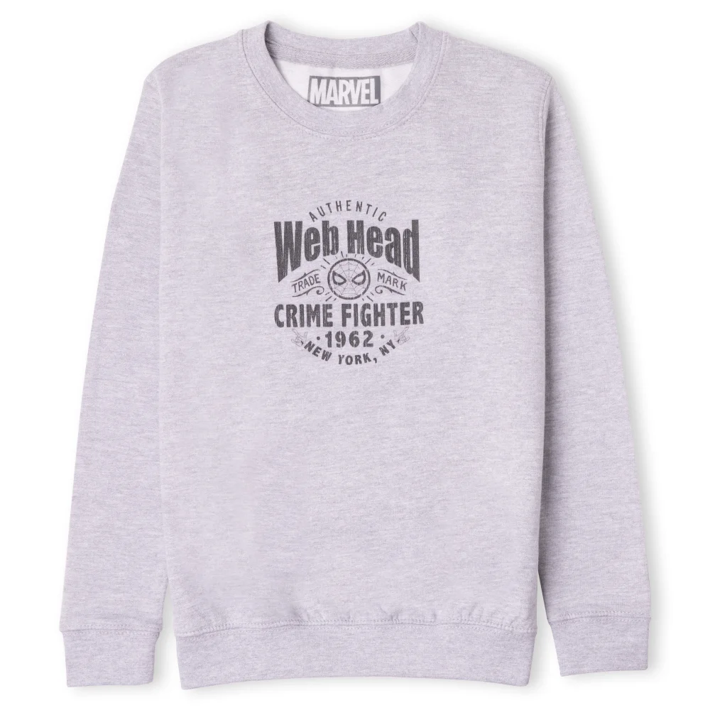 Marvel Web Head Crime Fighter Kids' Sweatshirt - Grey - 11-12 ans Image 1