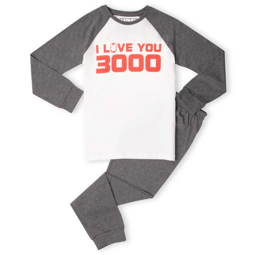 Marvel I Love You 3000 Kids' Pyjamas - White/Grey - 3-4 ans Image 1
