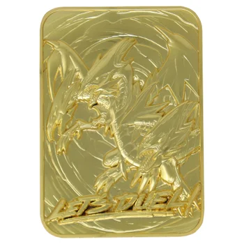 Fanattik Yu-Gi-Oh! Dragon Ultime aux Yeux Bleus Carte Métallique à Collectionner Plaqué Or 24K Edition Limitée