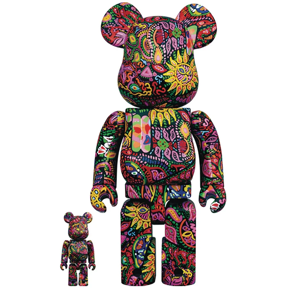 Medicom hide 100% X 400% Be@rbrick 2-Pack - Psychedelic Paisley Image 1