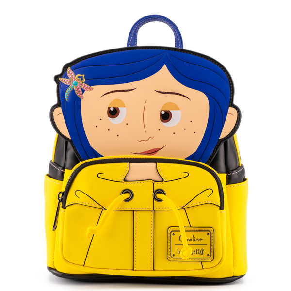 Loungefly Laika Coraline Rain Coat Cosplay Mini Backpack Image 1