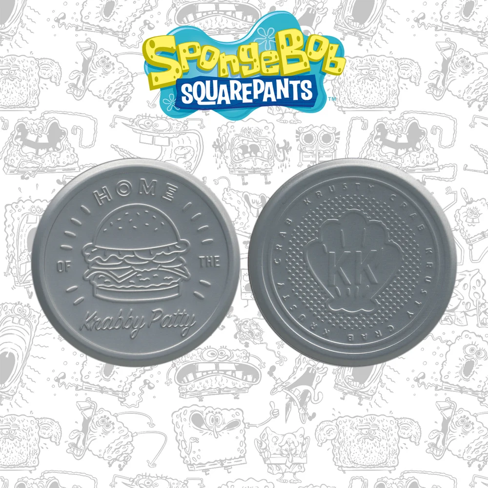Fanattik SpongeBob SquarePants Krabby Patty Metal Drinks Coasters Set Image 1
