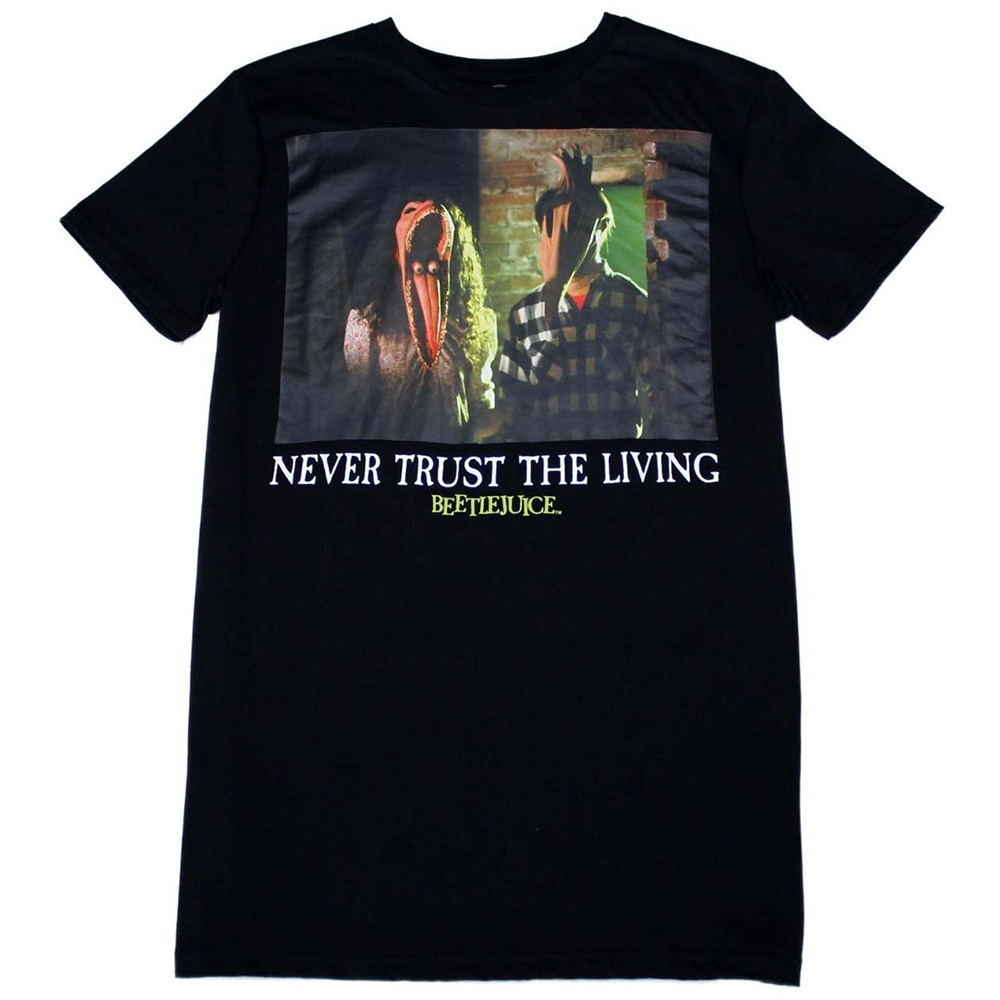 Cakeworthy Beetlejuice Never Trust The Living T-Shirt - S Image 1