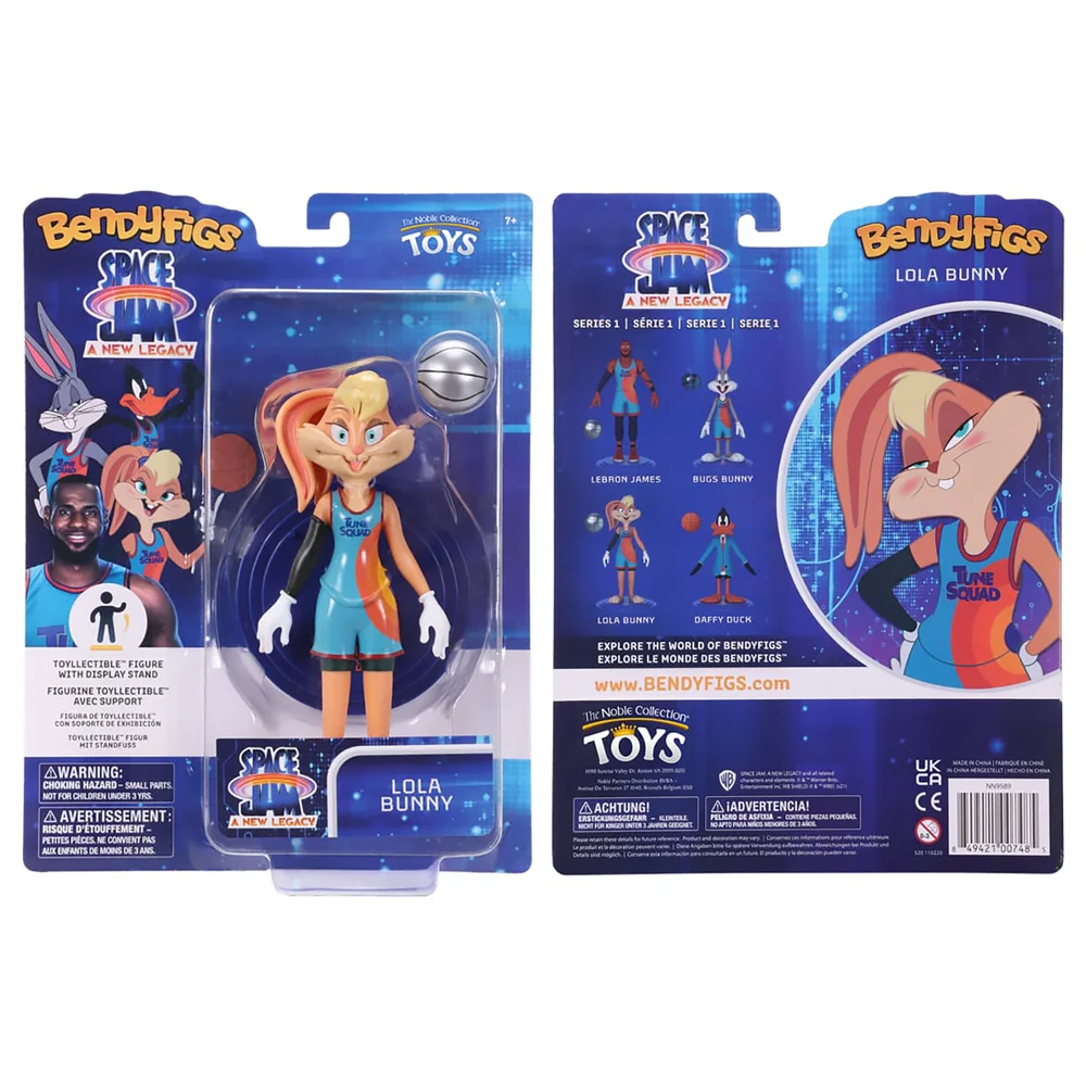 Noble Collection Space Jam: A New Legacy Lola Bunny BendyFig 7.5 Inch Action Figure Image 1