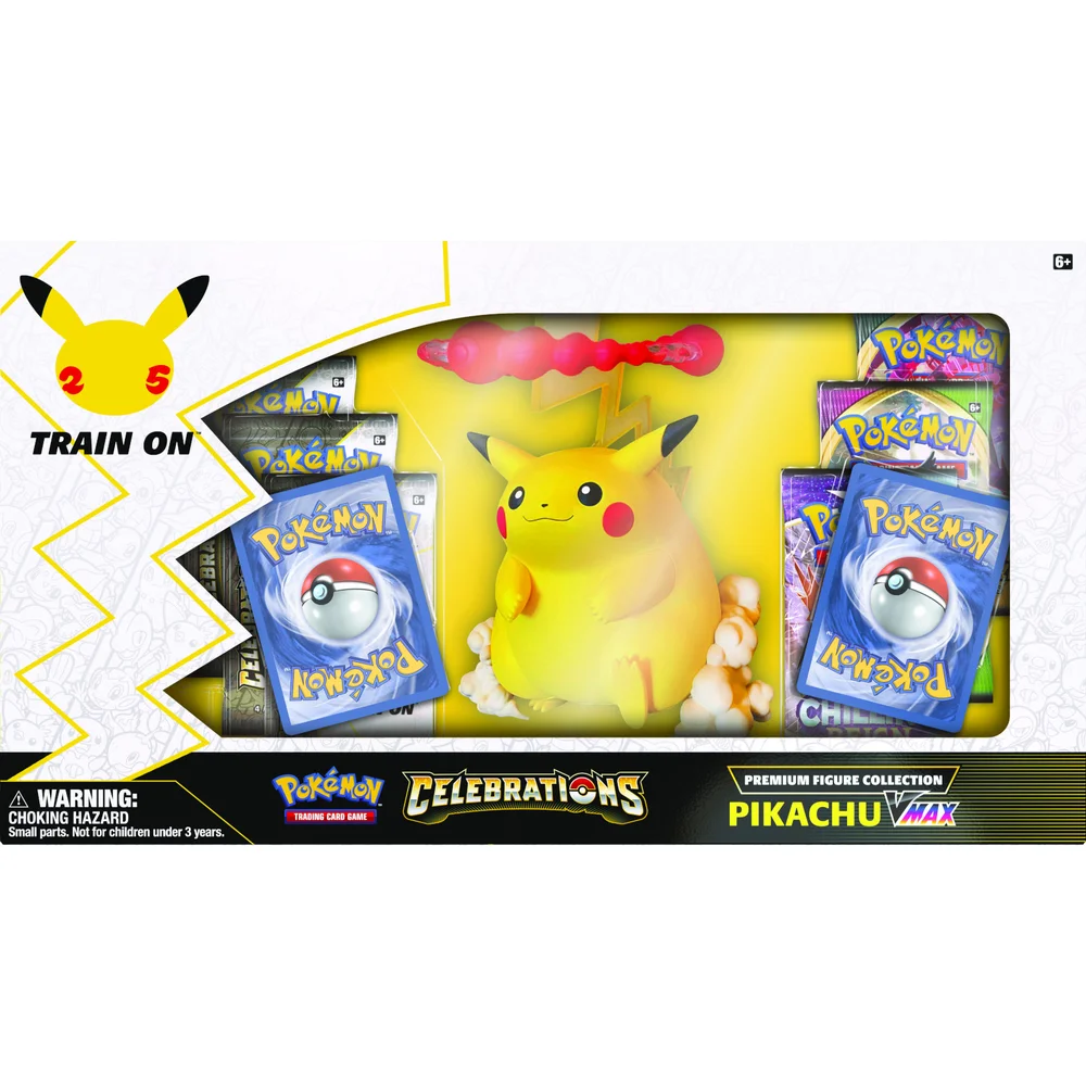 Cartes Pokémon TCG : Célébrations Premium - Figurine Pikachu VMAX (25 ans) Image 1