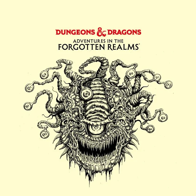 Dungeons & Dragons Beholder Unisex T-Shirt - White Vintage Wash