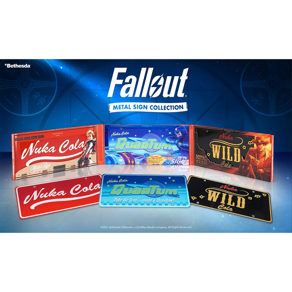 3 Panneaux Métalliques Nuka Cola de Fallout - Doctor Collector Image 1
