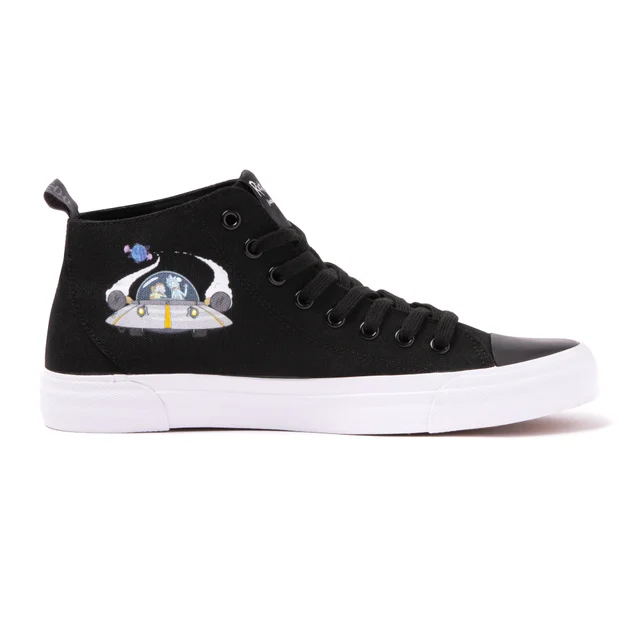 Akedo x Rick & Morty - Chaussures Signature Coupe Haute Noires