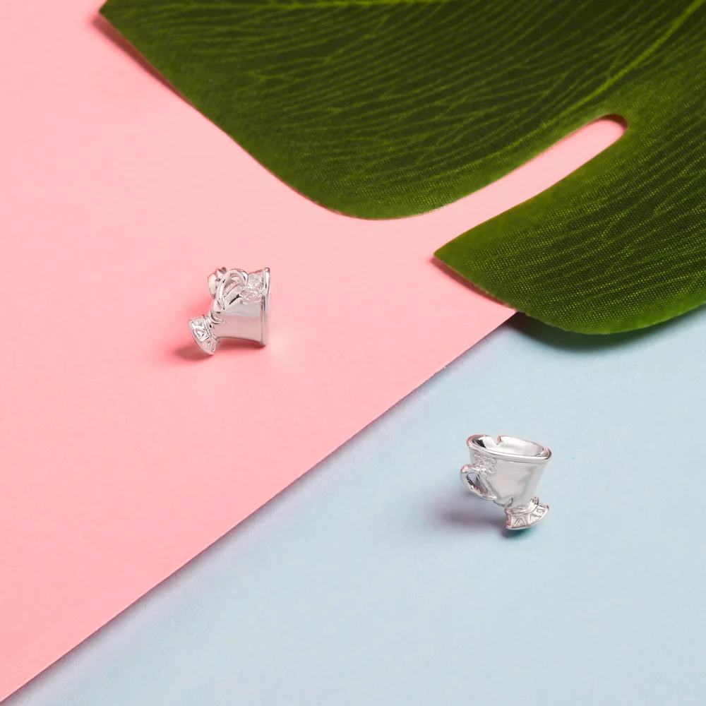 Couture Kingdom Disney Beauty & the Beast White GoldPlated Chip Stud Earrings Image 1