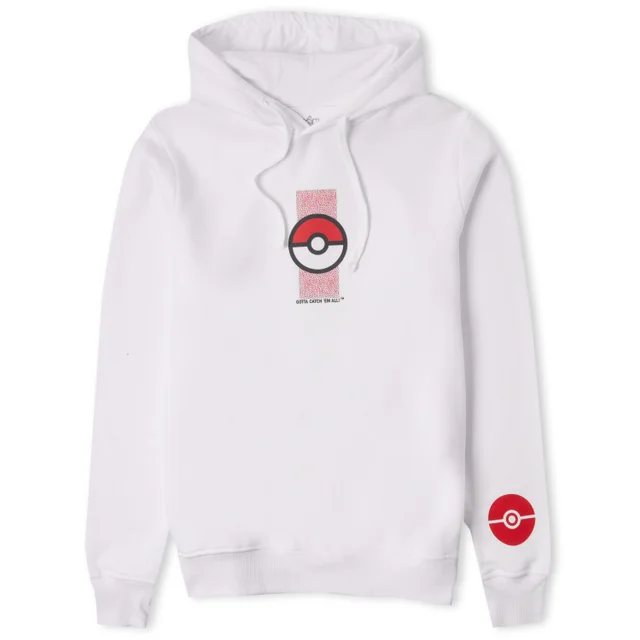 Hoodie Pokémon Pokéball Unisexe - Blanc
