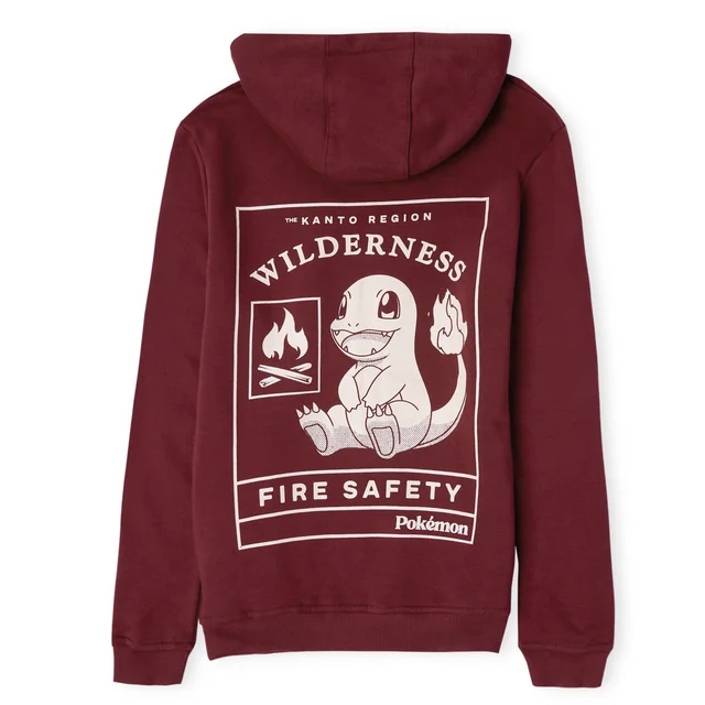Pokémon Woodland Fire Safety Sweat à Capuche Unisexe - Bordeaux