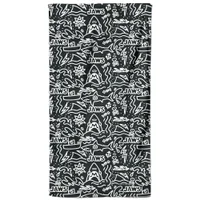 Jaws Doodle Pattern Beach Towel