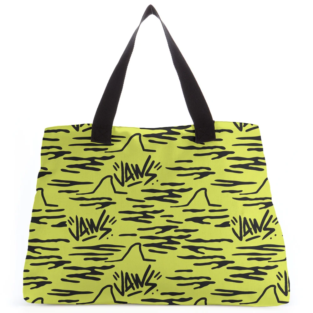 Jaws Yellow Doodle Tote Bag Image 1