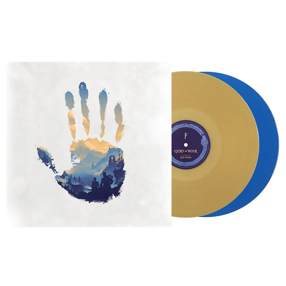 Mondo God Of War Original Video Game Soundtrack Blue and Gold Vinyl 2LP Image 1