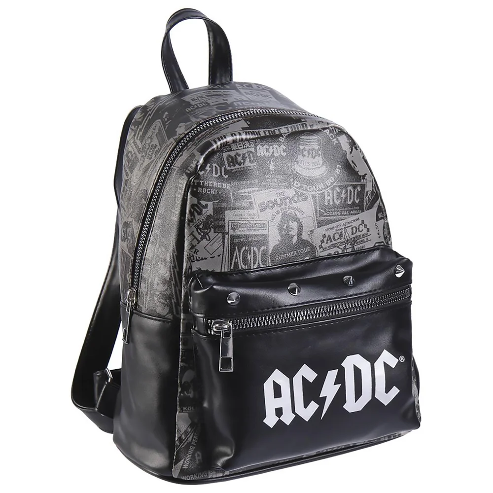AC/DC Collage Faux-Leather Backpack Image 1