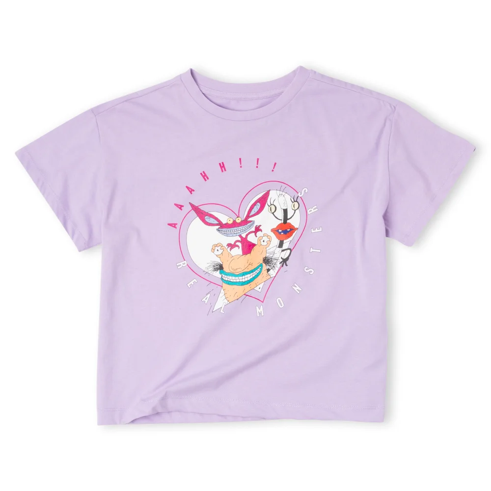 Nickelodeon Real Monsters Women's Cropped T-Shirt - Lilac - XS - Lilas Image 1
