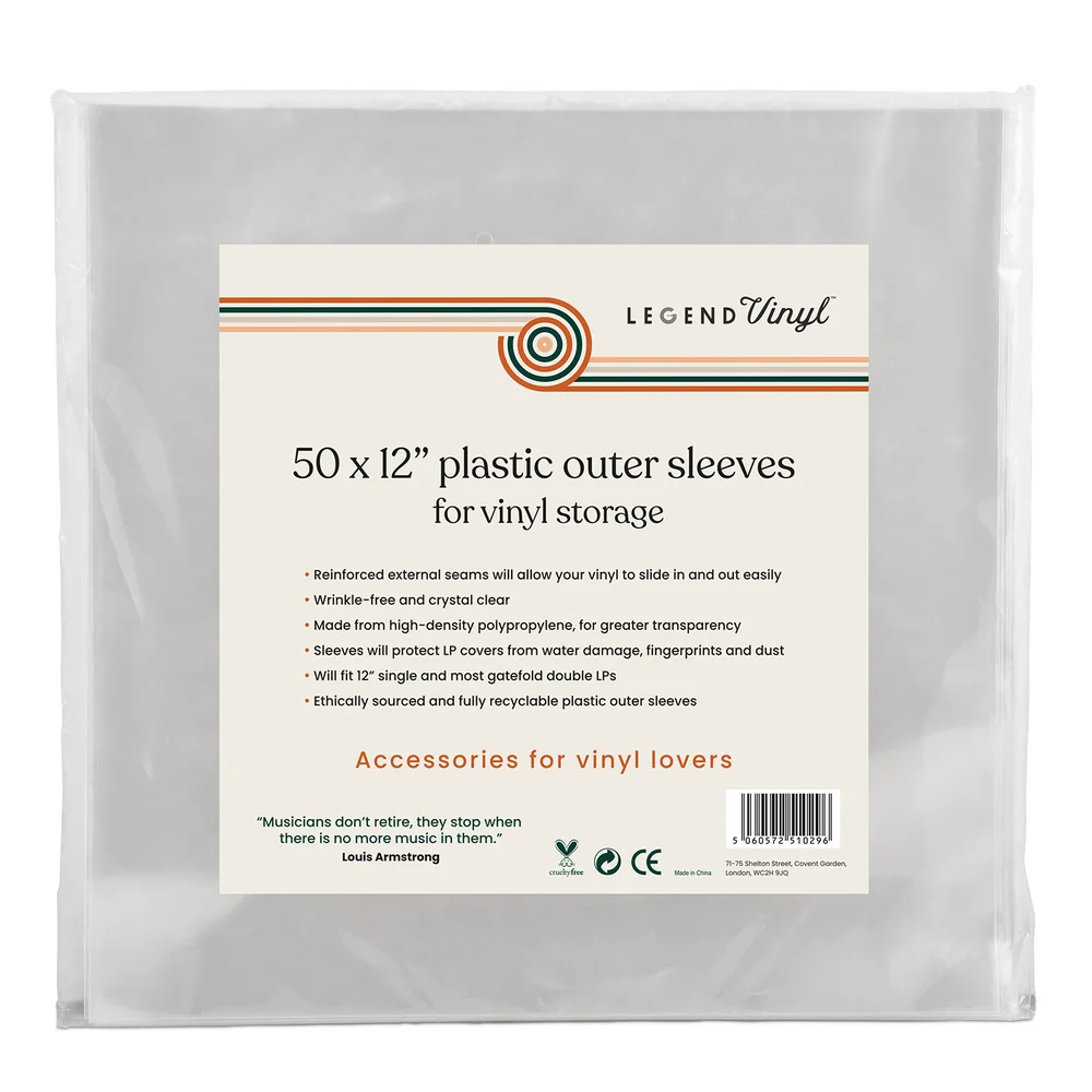 Legend Vinyl 50 x 12" Plastic Outer Sleeves Image 1
