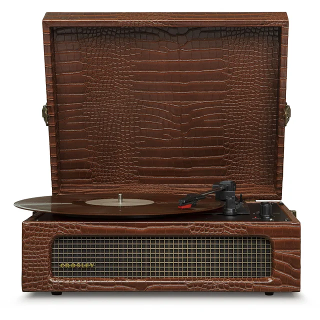 Crosley Voyager Portable Turntable - Brown Croc