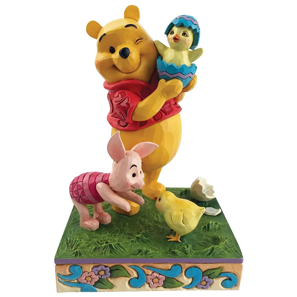 Disney Traditions Winnie the Pooh Easter Pooh And Piglet Figurine Image 1