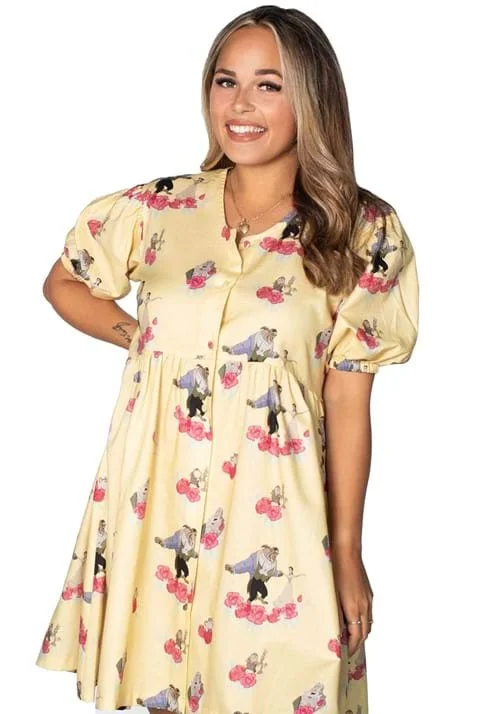 Cakeworthy Beauty and the Beast Puffy Sleeve Dress - S Image 1