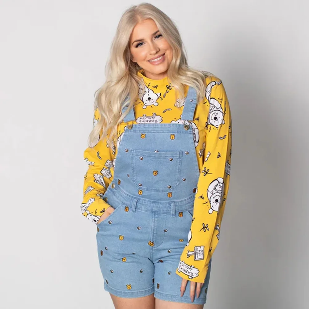 Cakeworthy Winnie the Pooh Overall Shorts - S Image 1