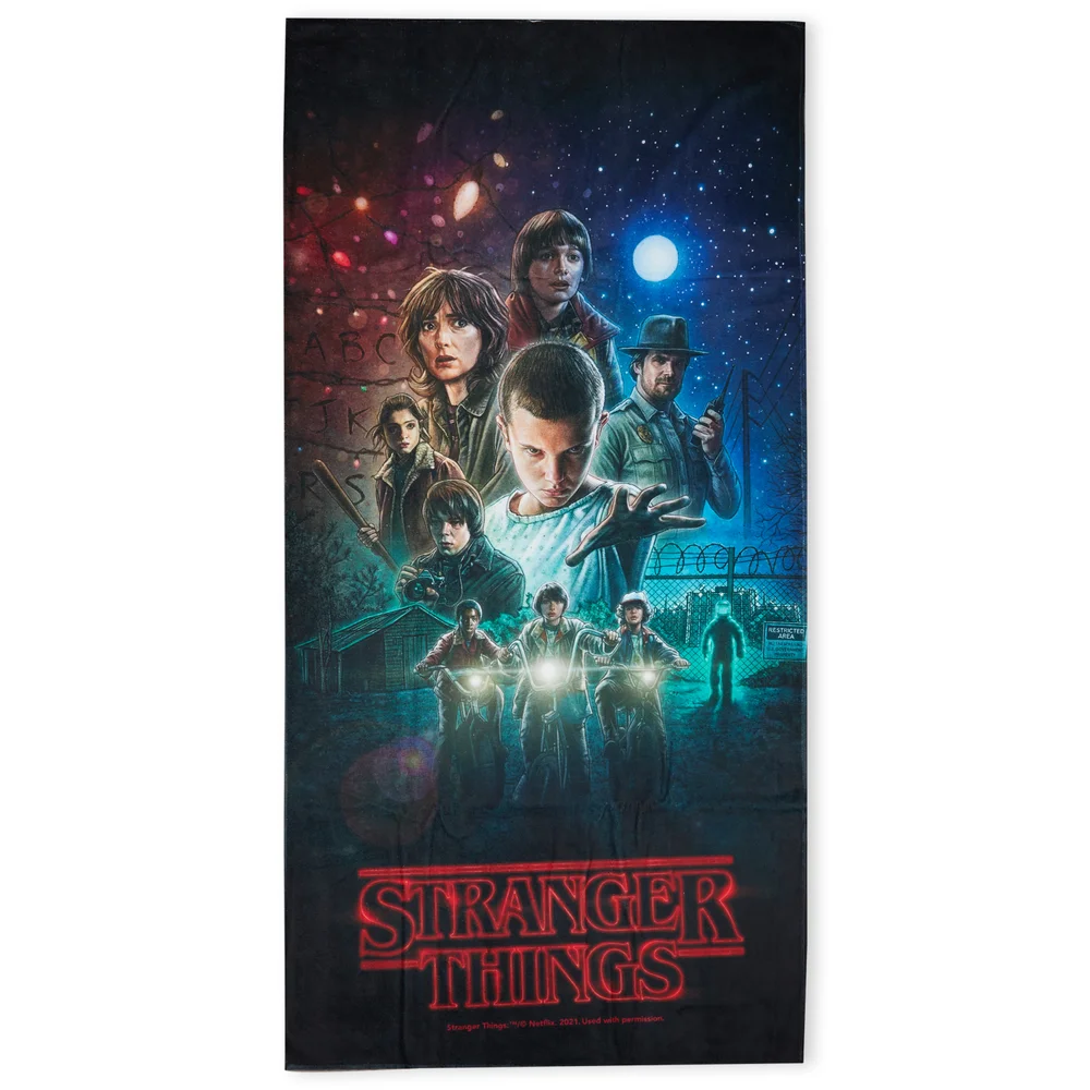 Stranger Things Classic Poster Beach Towel Image 1