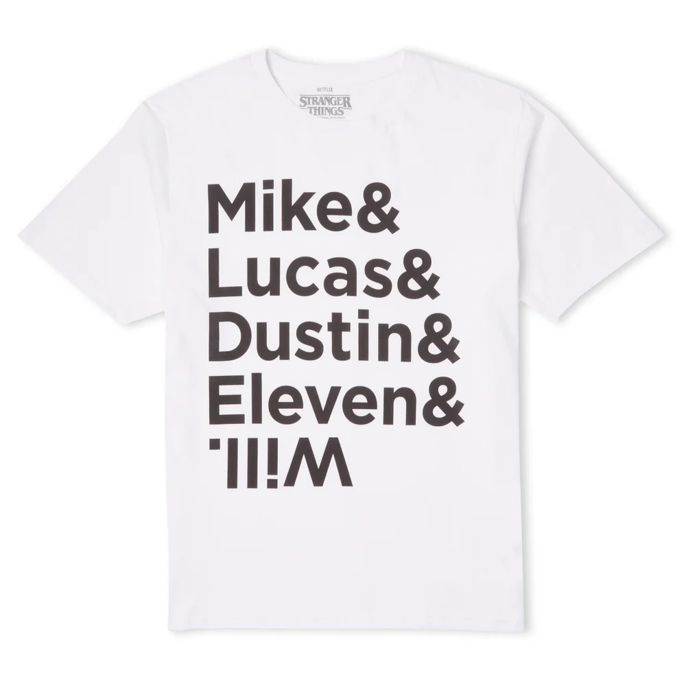 Stranger Things Character Lineup Men's T-Shirt - White - S Image 1