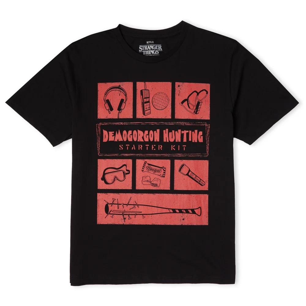 T-Shirt Homme Stranger Things Demogorgon Hunter - Noir - S Image 1