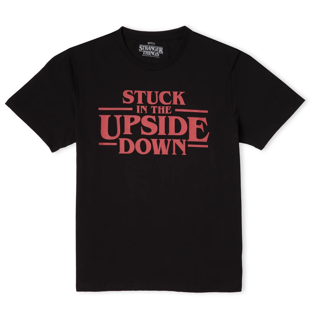 T-shirt pour homme Stranger Things Stuck In The Upside Down - Noir - S Image 1