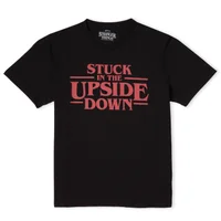 T-shirt pour homme Stranger Things Stuck In The Upside Down - Noir - undefined undefined