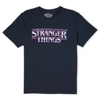T-shirt pour homme Stranger Things Chrome Logo - Marine - undefined undefined