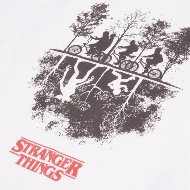 T-Shirt Homme Stranger Things Upside Down - Blanc