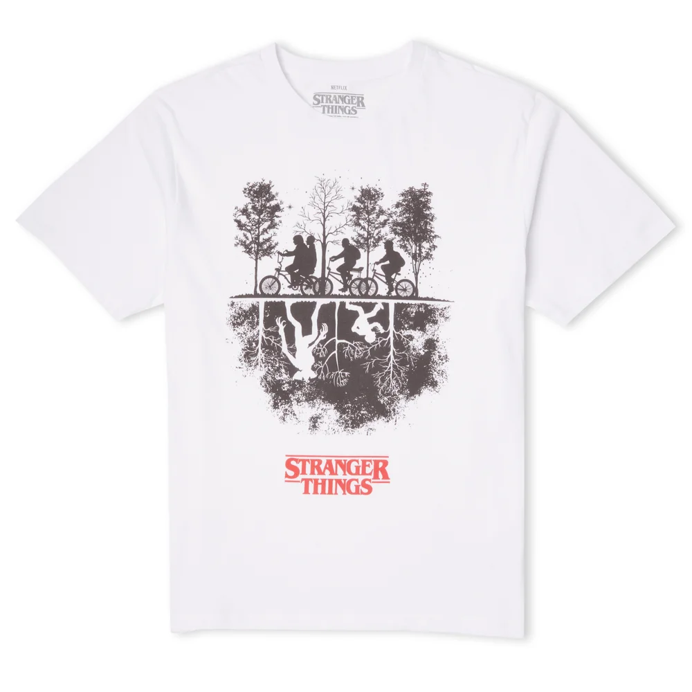 T-Shirt Homme Stranger Things Upside Down - Blanc - S Image 1