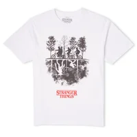 T-Shirt Homme Stranger Things Upside Down - Blanc